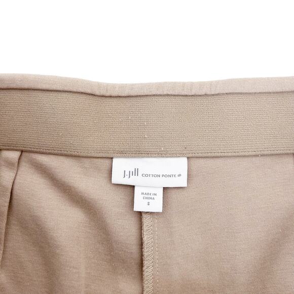 J. Jill Tan Cotton Ponte Pants Sz S - Picture 2 of 5
